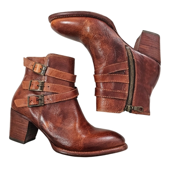 BED STU Begin Ankle Booties in Tan Rustic Size 7 - Picture 1 of 9